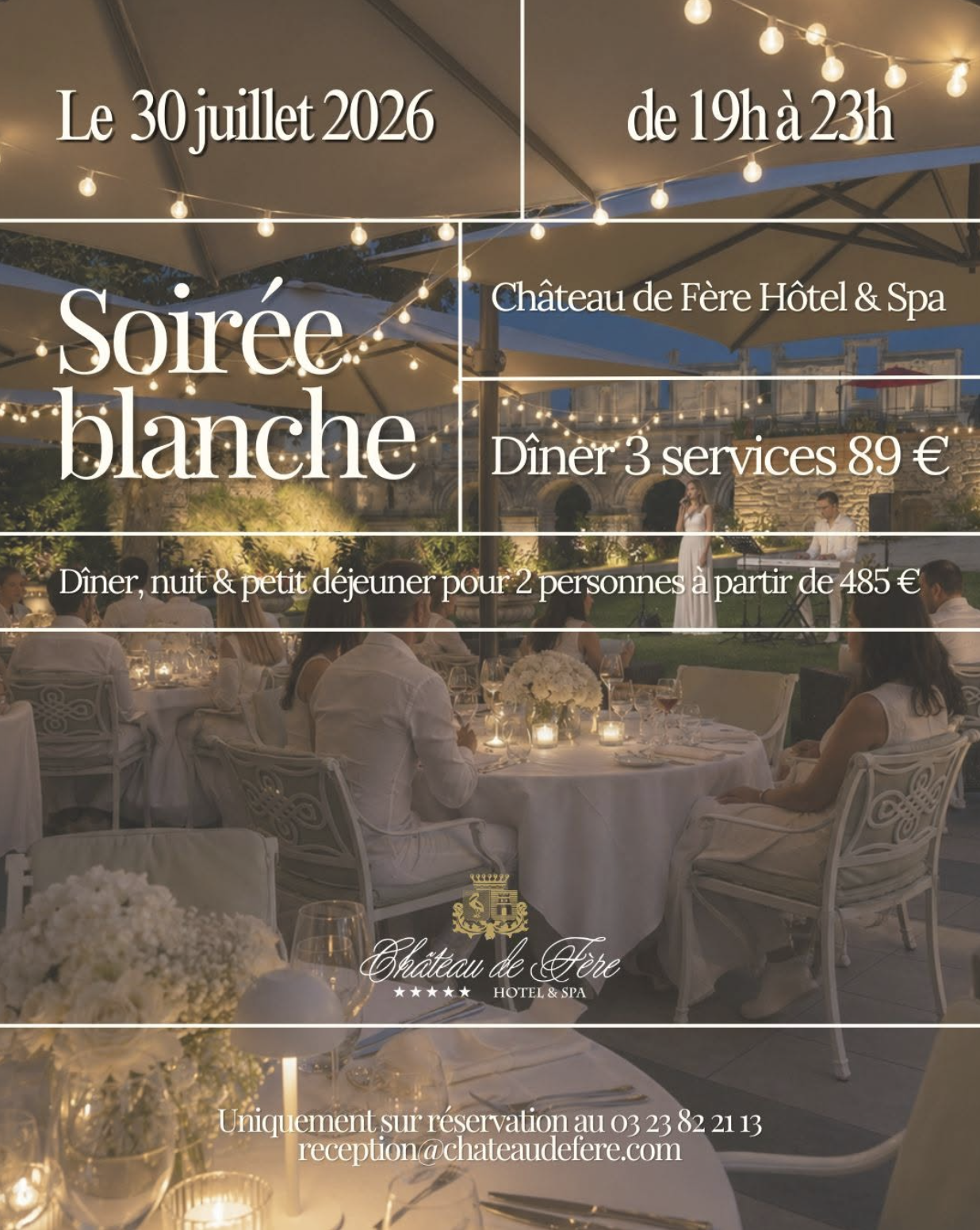 Communication d'une soirée au Château de Fère
