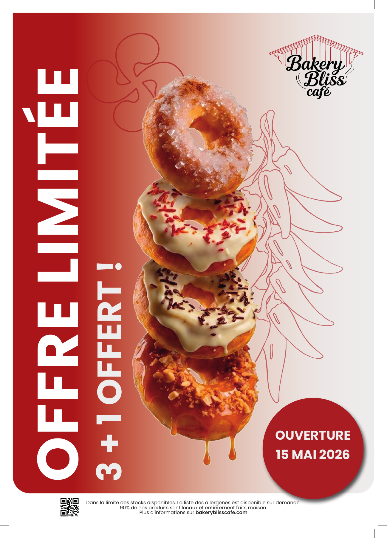 Affiche d'ouverture Bakery Bliss Café